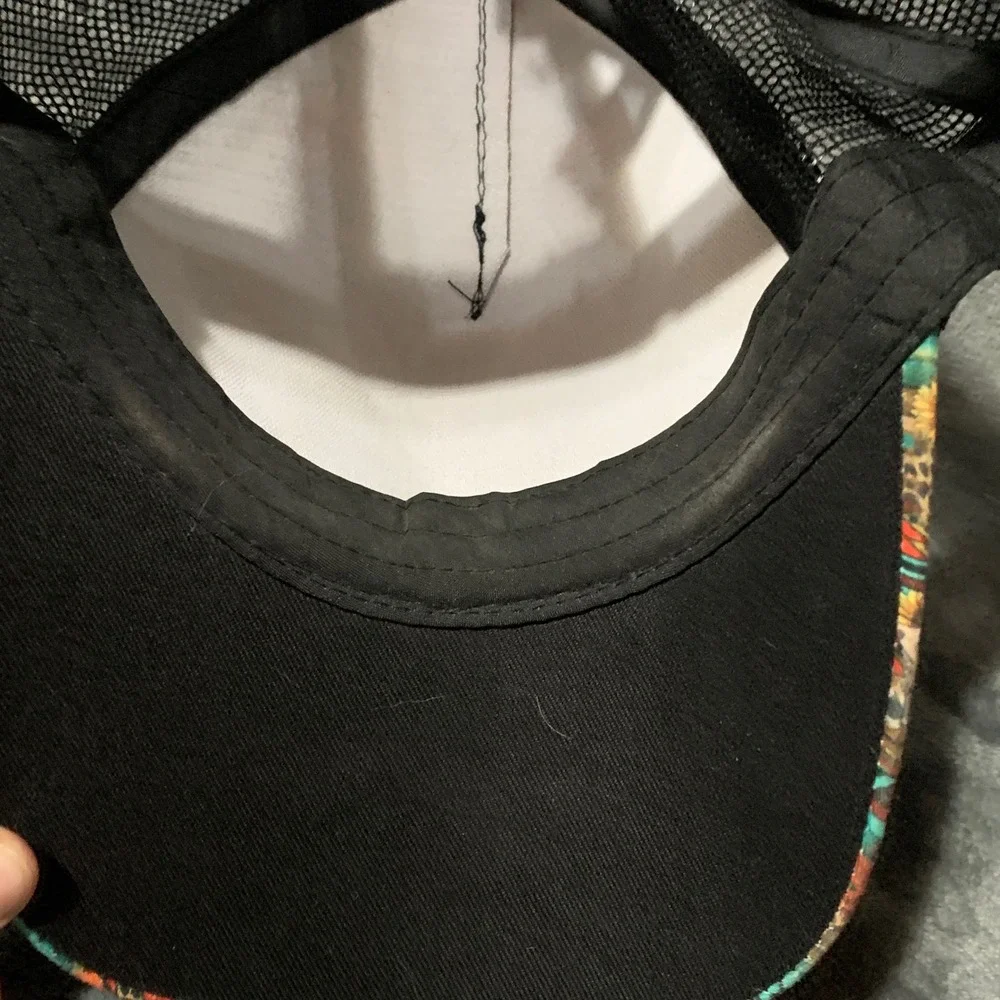 Womens Western Bull Skull Sunflower Ponytail Trucker Hat Mesh Back Cap Multi